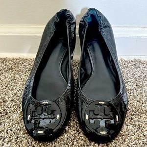 Black Patent Leather Tory Burch Ballet Flats